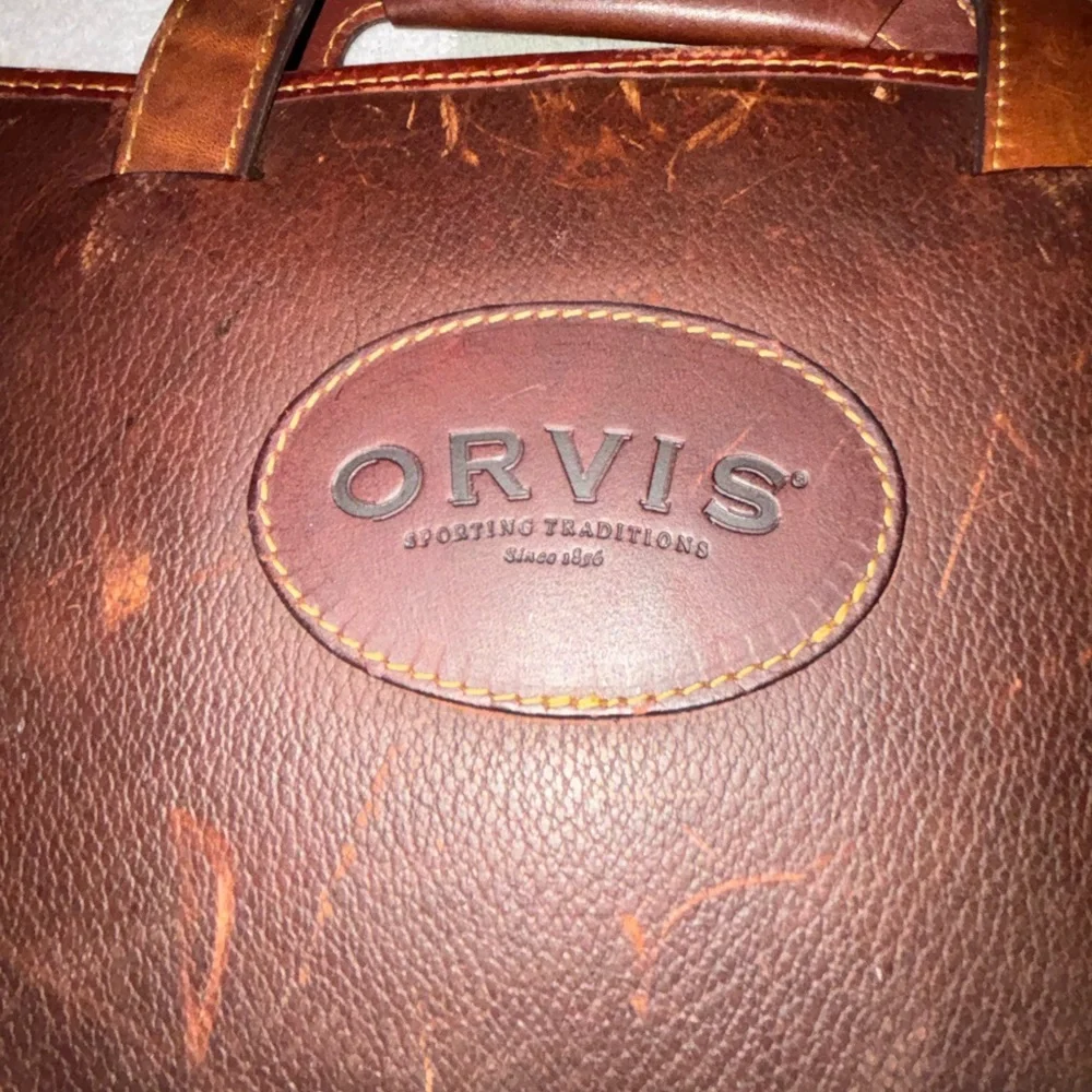 Orvis Brown Leather Men's Bag/breifcase